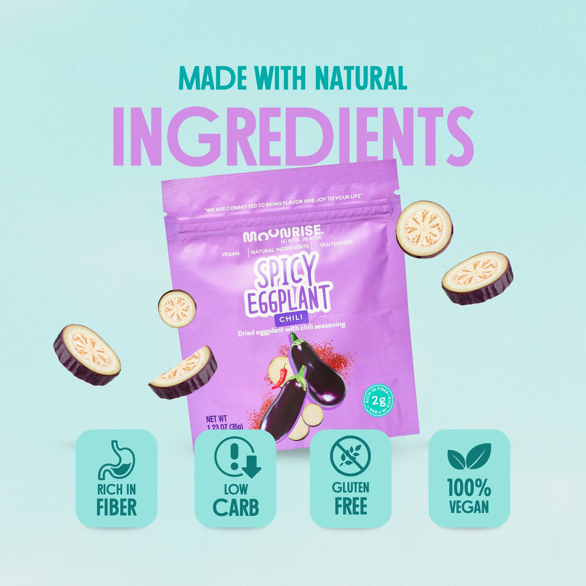 Spicy Dried Eggplant Snack Moonrisefoods