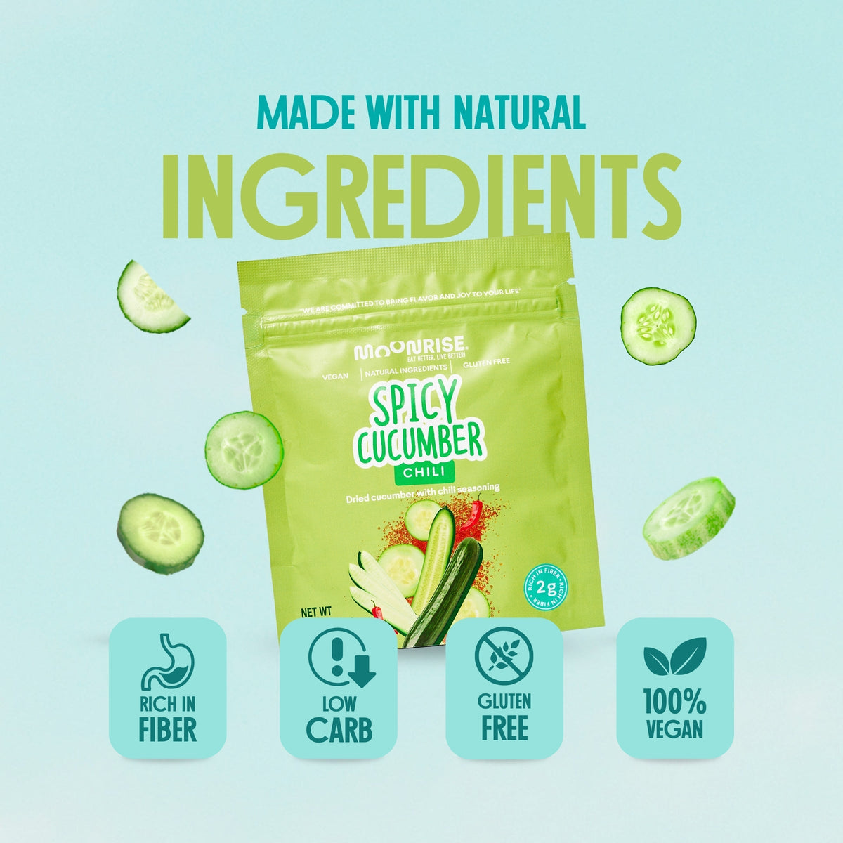 Spicy Dried Cucumber 6 Pack Moonrisefoods
