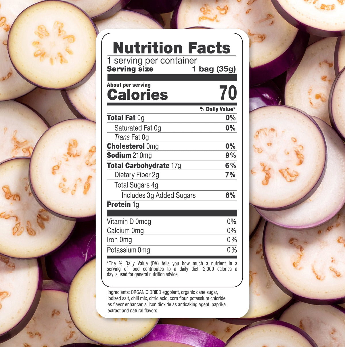 Spicy Dried Eggplant Snack 3 Pack Moonrisefoods