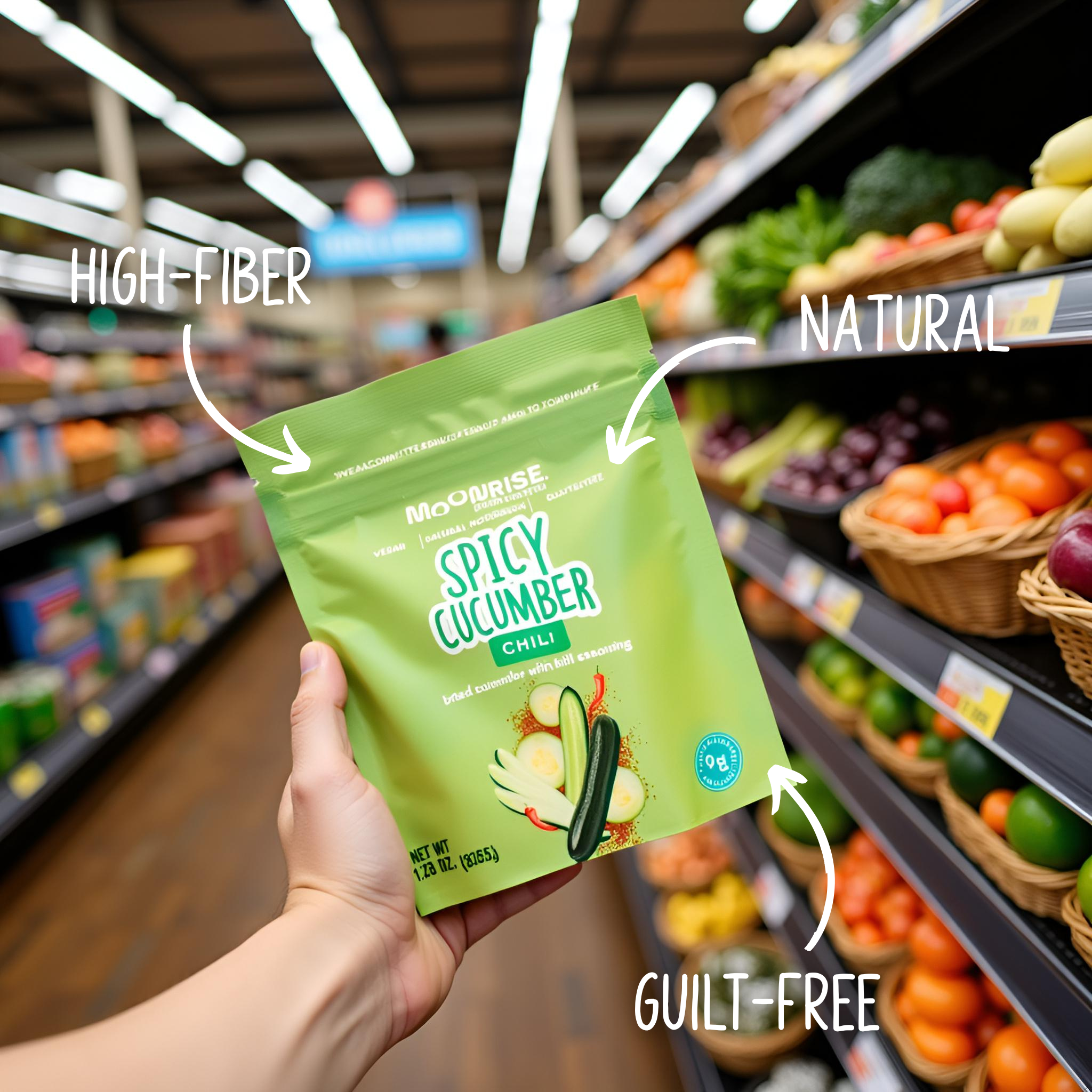 Spicy Dried Cucumber 3 Pack Moonrisefoods