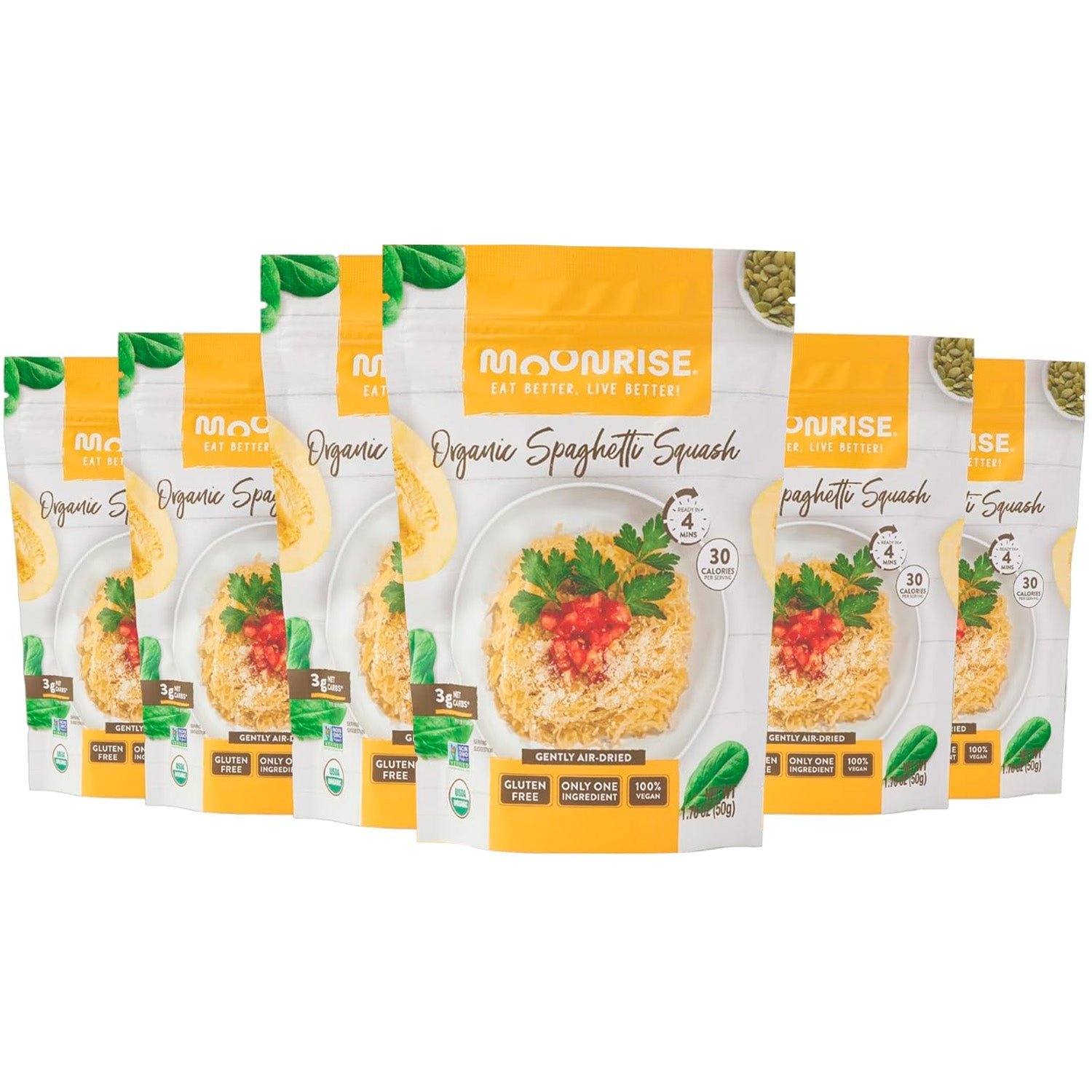 Organic Dried Spaghetti Squash 6 Pack Moonrisefoods