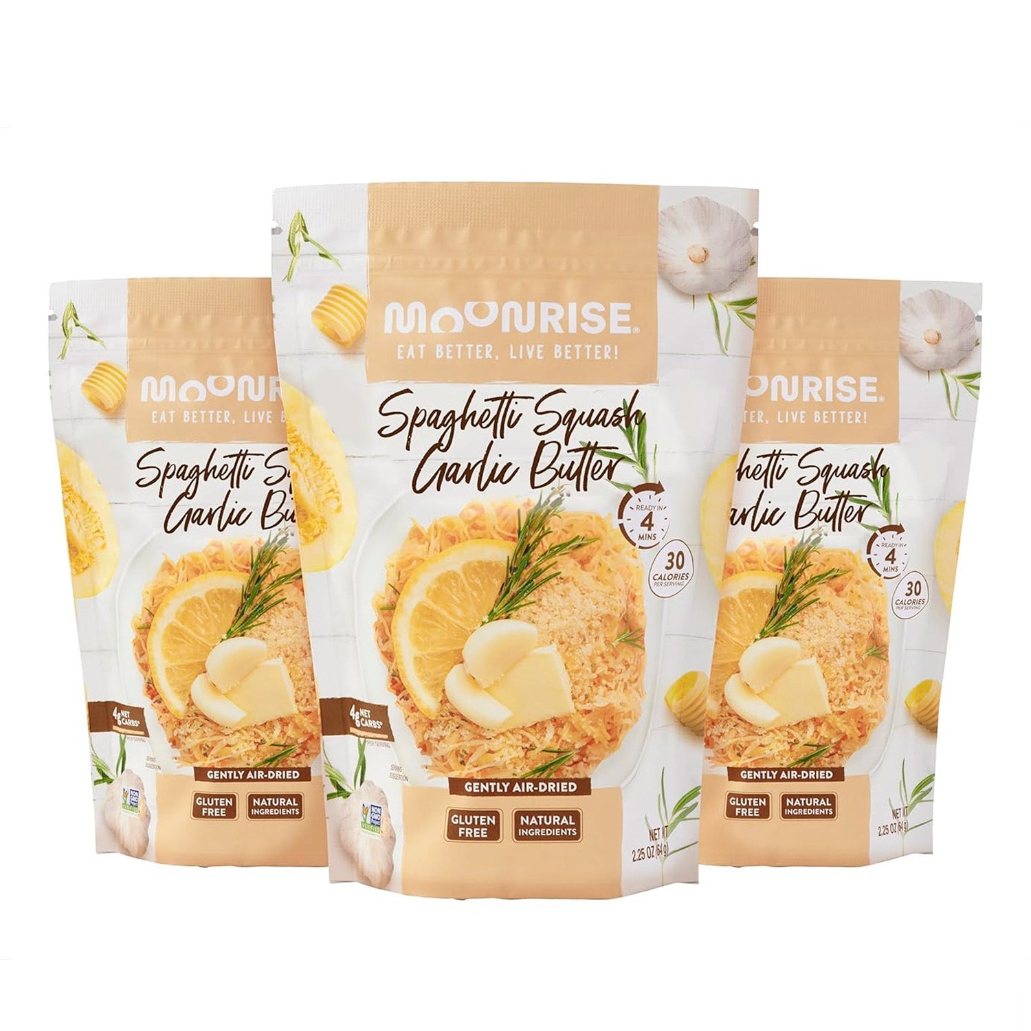 Dried Spaghetti Squash Garlic Butter 3 Pack MOONRISE