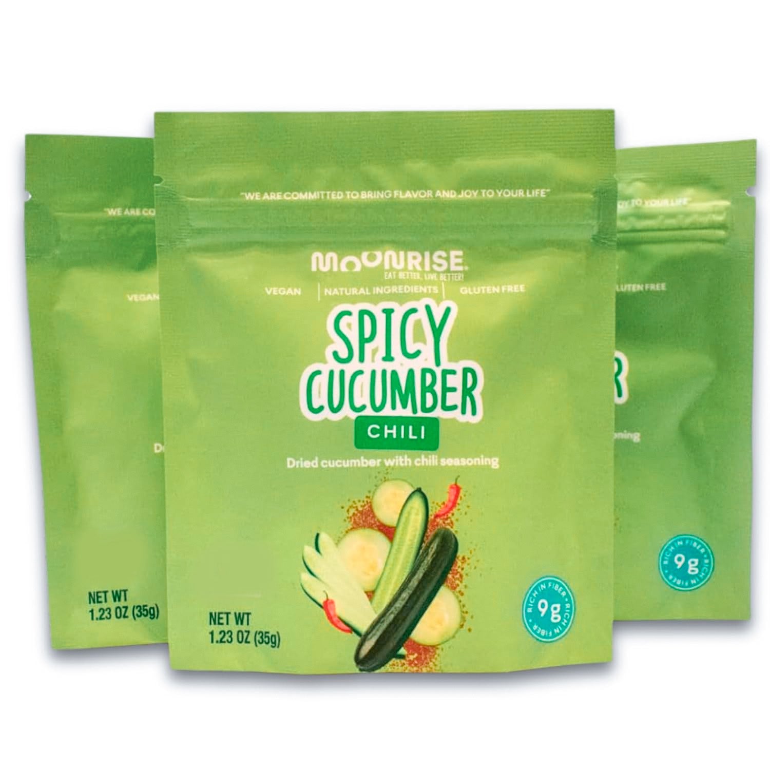 Spicy Dried Cucumber 3 Pack Moonrisefoods