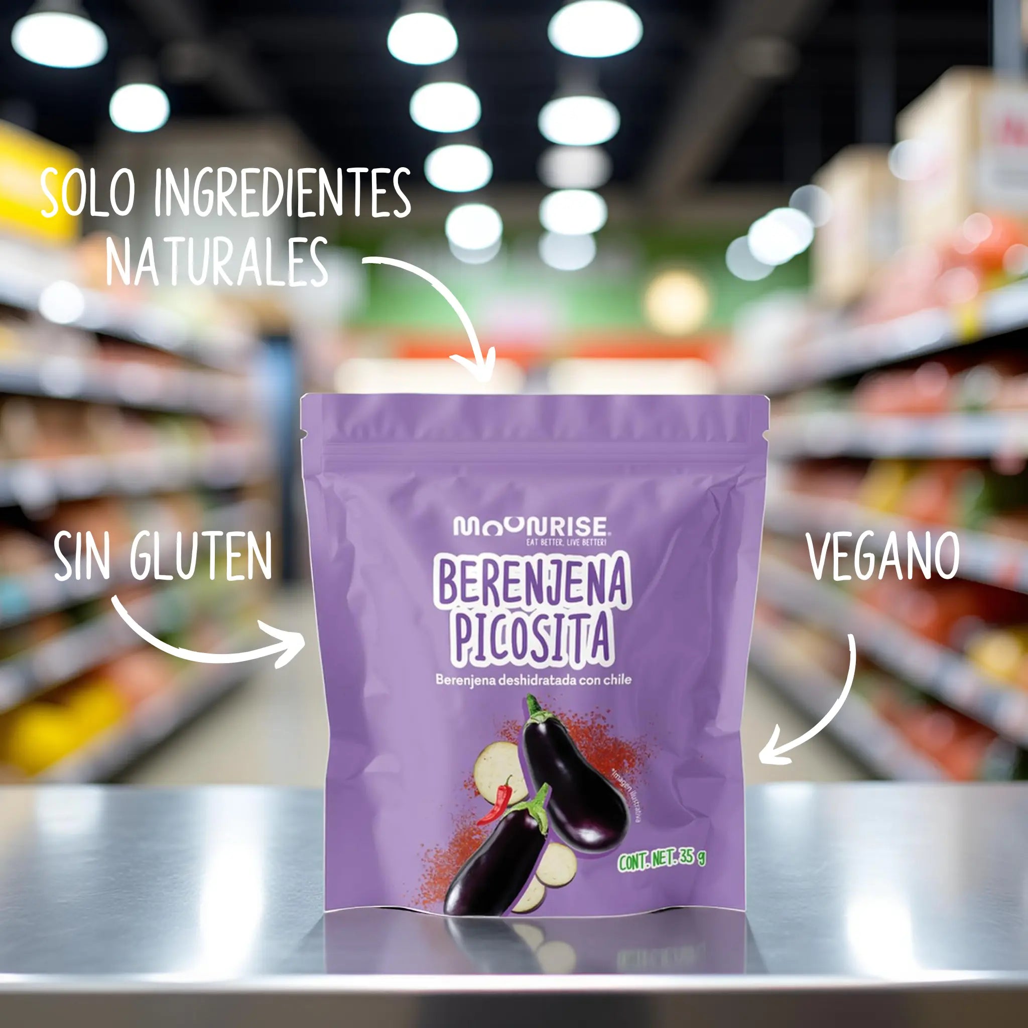Berenjena Enchilada Deshidratada 6 Pack Moonrisefoods