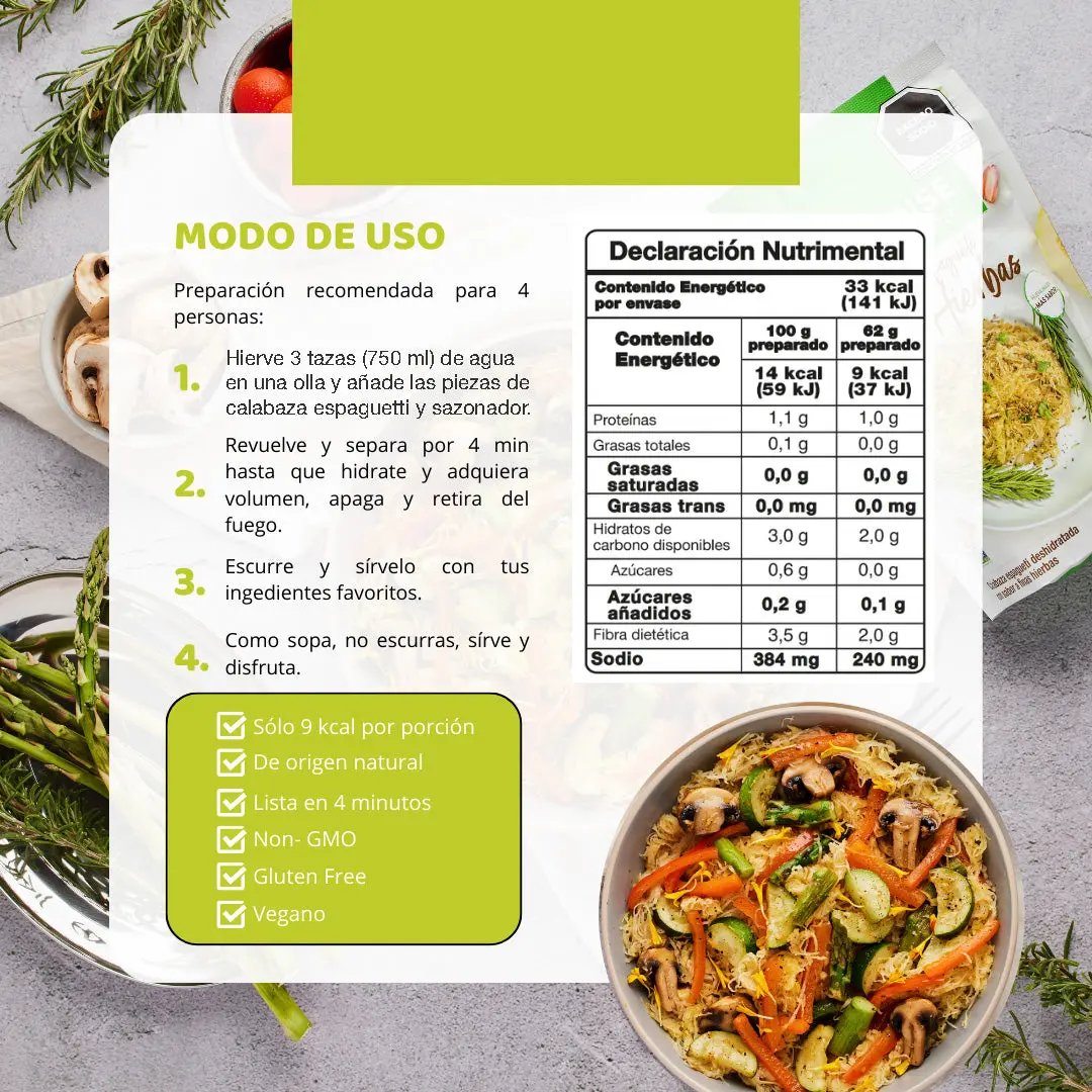 Calabaza Espagueti Sabor Finas Hierbas (Copia) MOONRISE