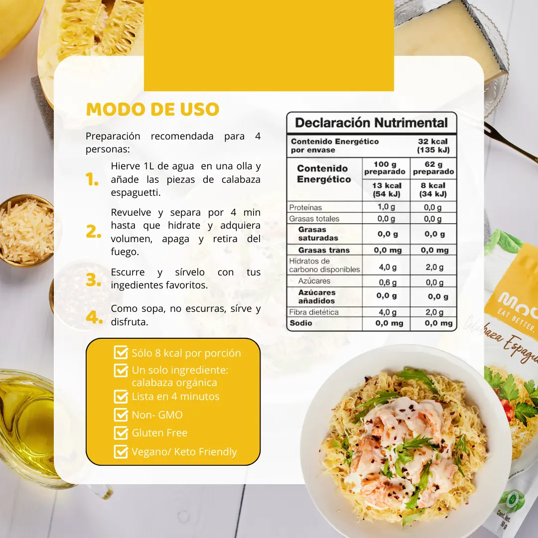 Calabaza Espagueti Orgánica Sabor Natural (Copia) MOONRISE