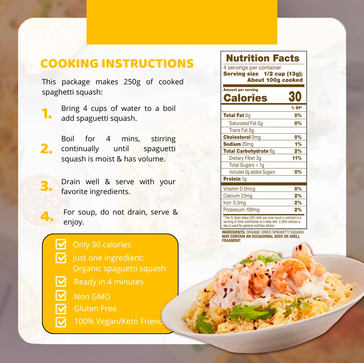 Organic Dried Spaghetti Squash MOONRISE