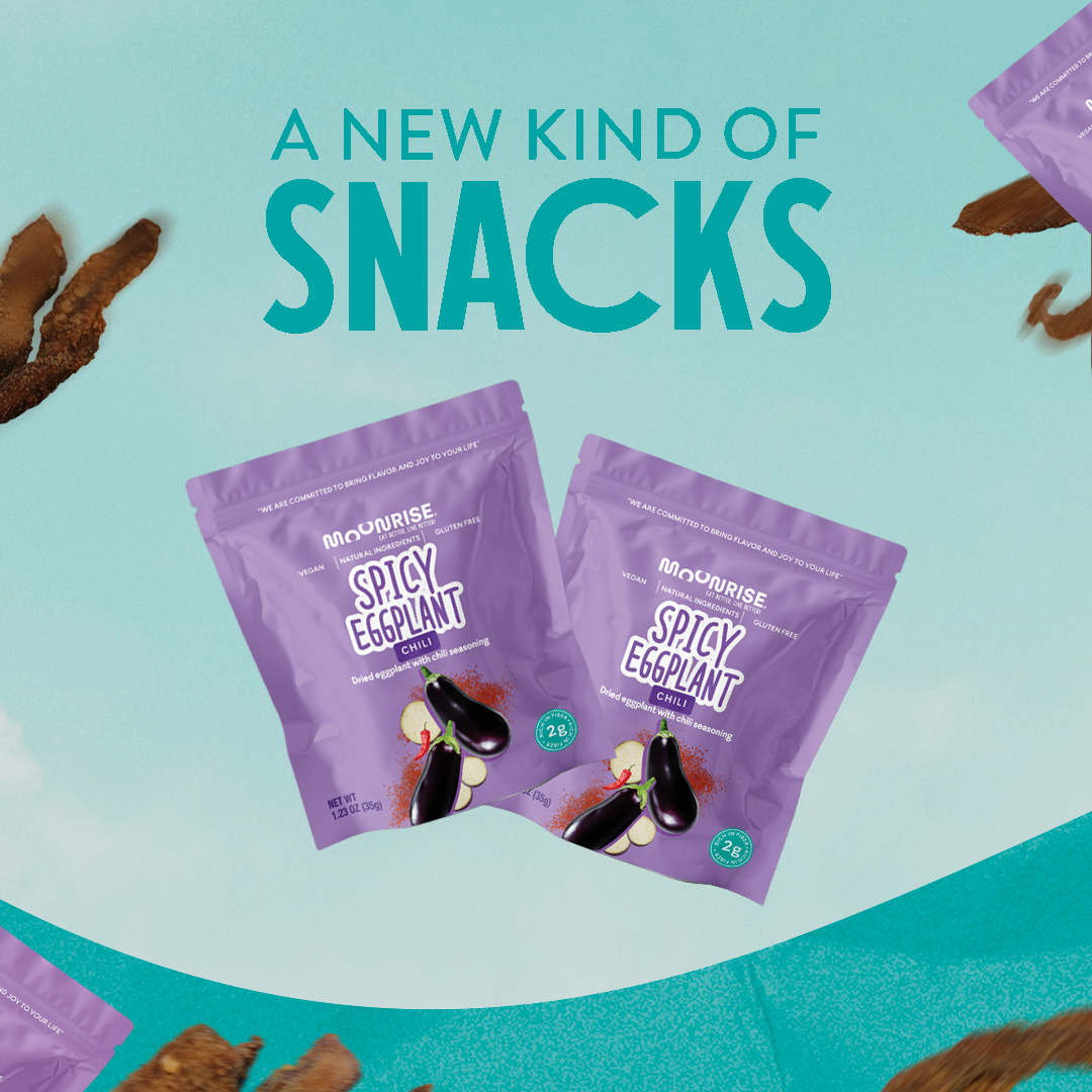 Spicy Dried Eggplant Snack 6 Pack Moonrisefoods