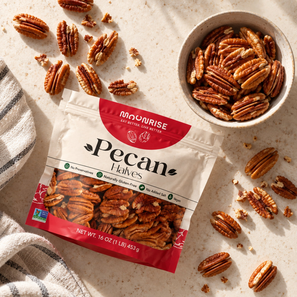 Pecan Halves Moonrisefoods