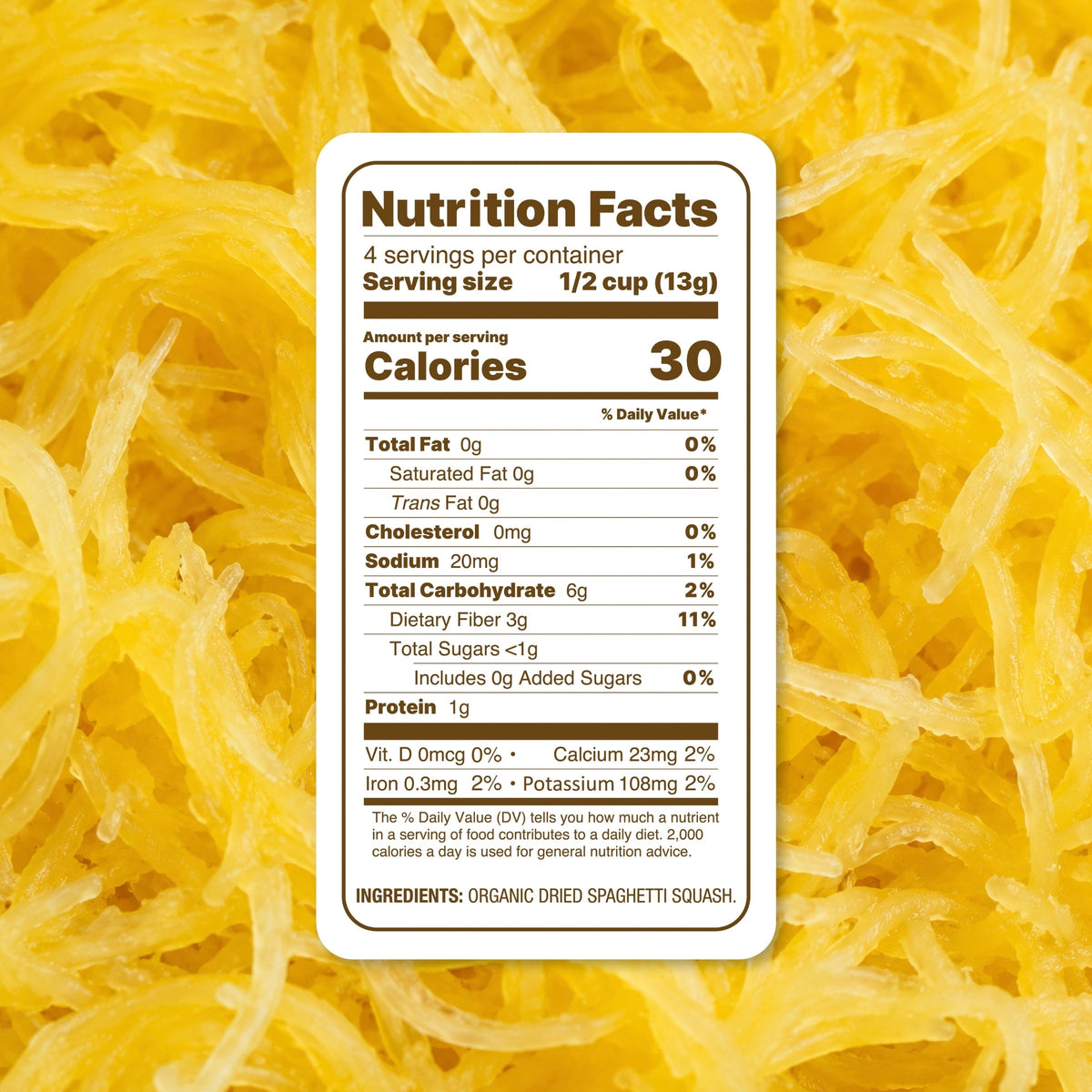 Organic Dried Spaghetti Squash Moonrisefoods