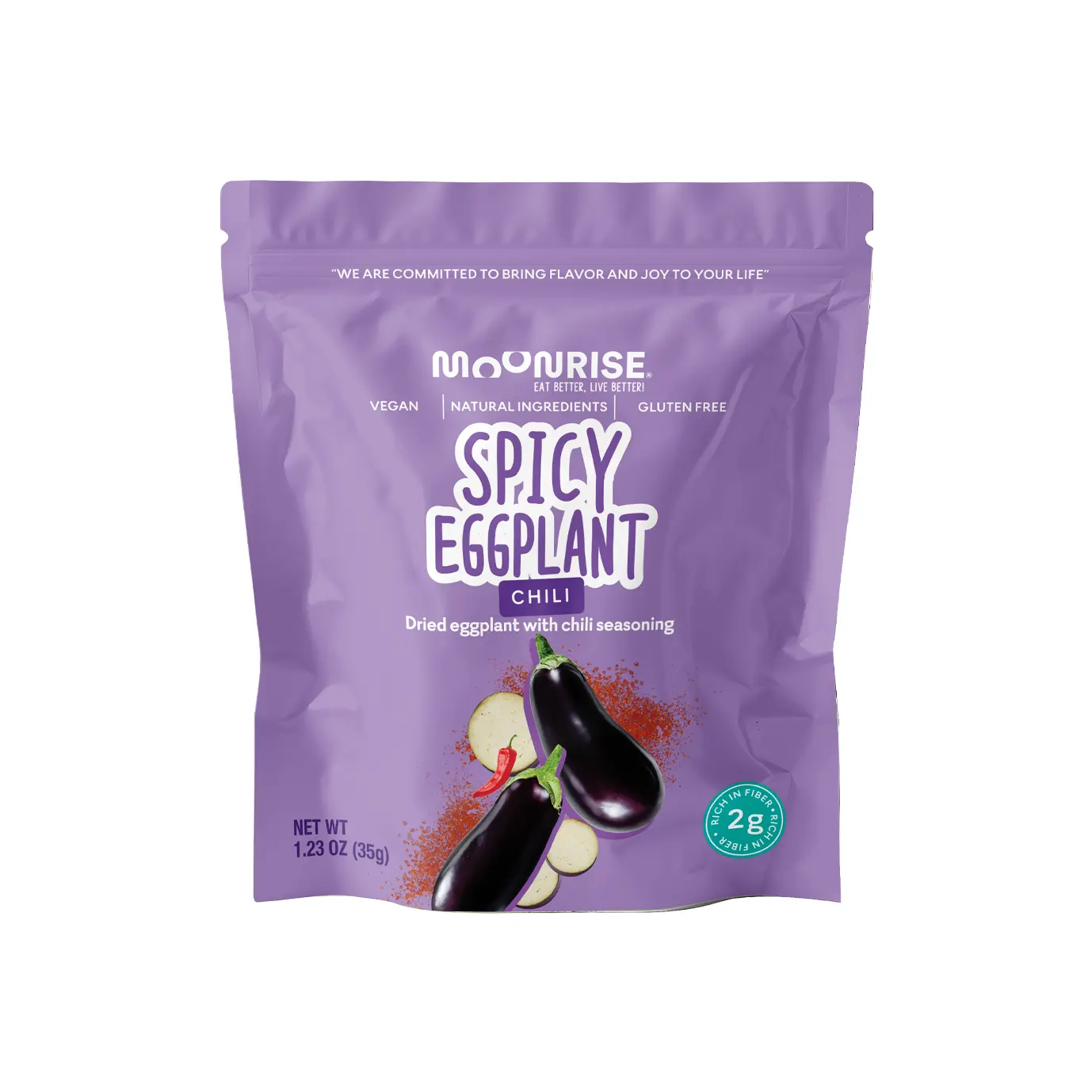 Spicy Dried Eggplant Snack Moonrisefoods