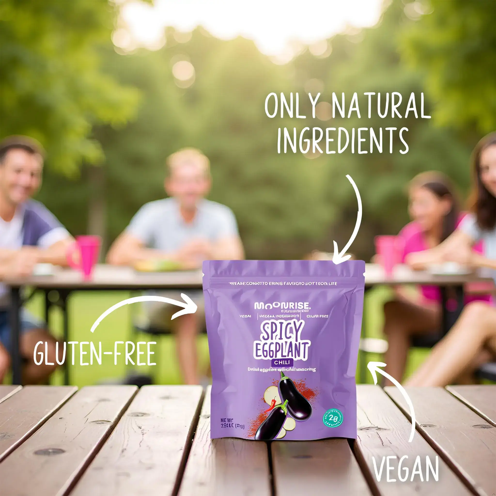 Spicy Dried Eggplant Snack Moonrisefoods