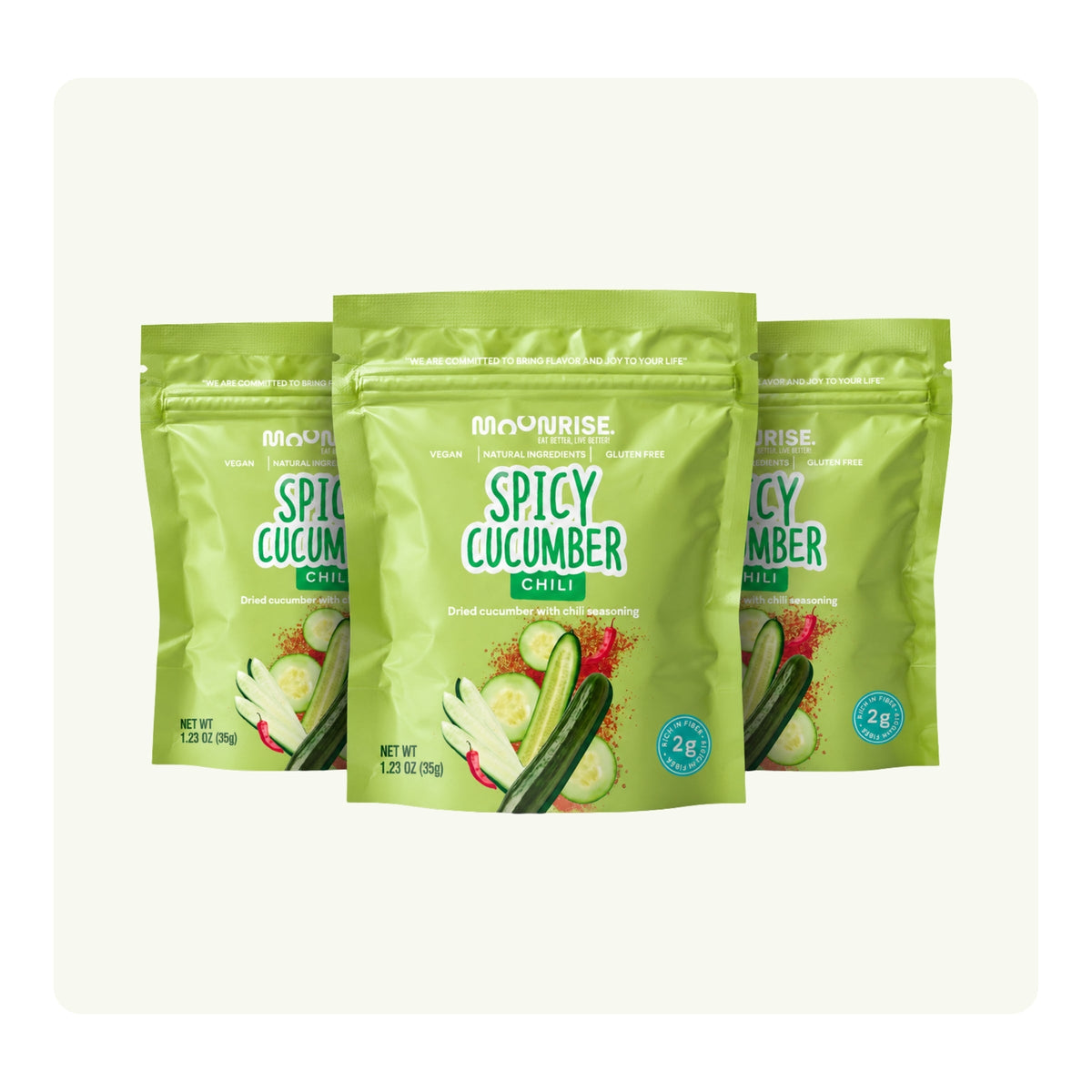 Spicy Dried Cucumber 3 Pack Moonrisefoods