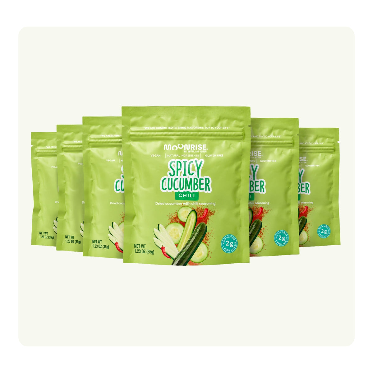 Spicy Dried Cucumber 6 Pack Moonrisefoods